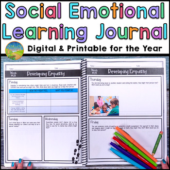 Social Emotional Learning Journal - SEL Skills Workbook & Activities - Pdf
